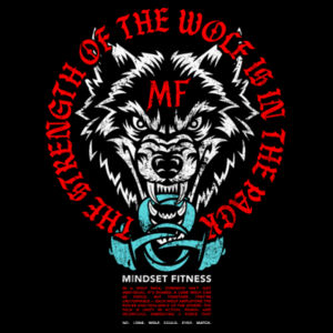 MINDSET FITNESS - THE STRENGTH OF THE WOLF - 17MV69 Design
